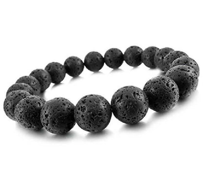 Auralifee™ Aura Element Serisi: Hematit & Lav Taşı Erkek Bileklik